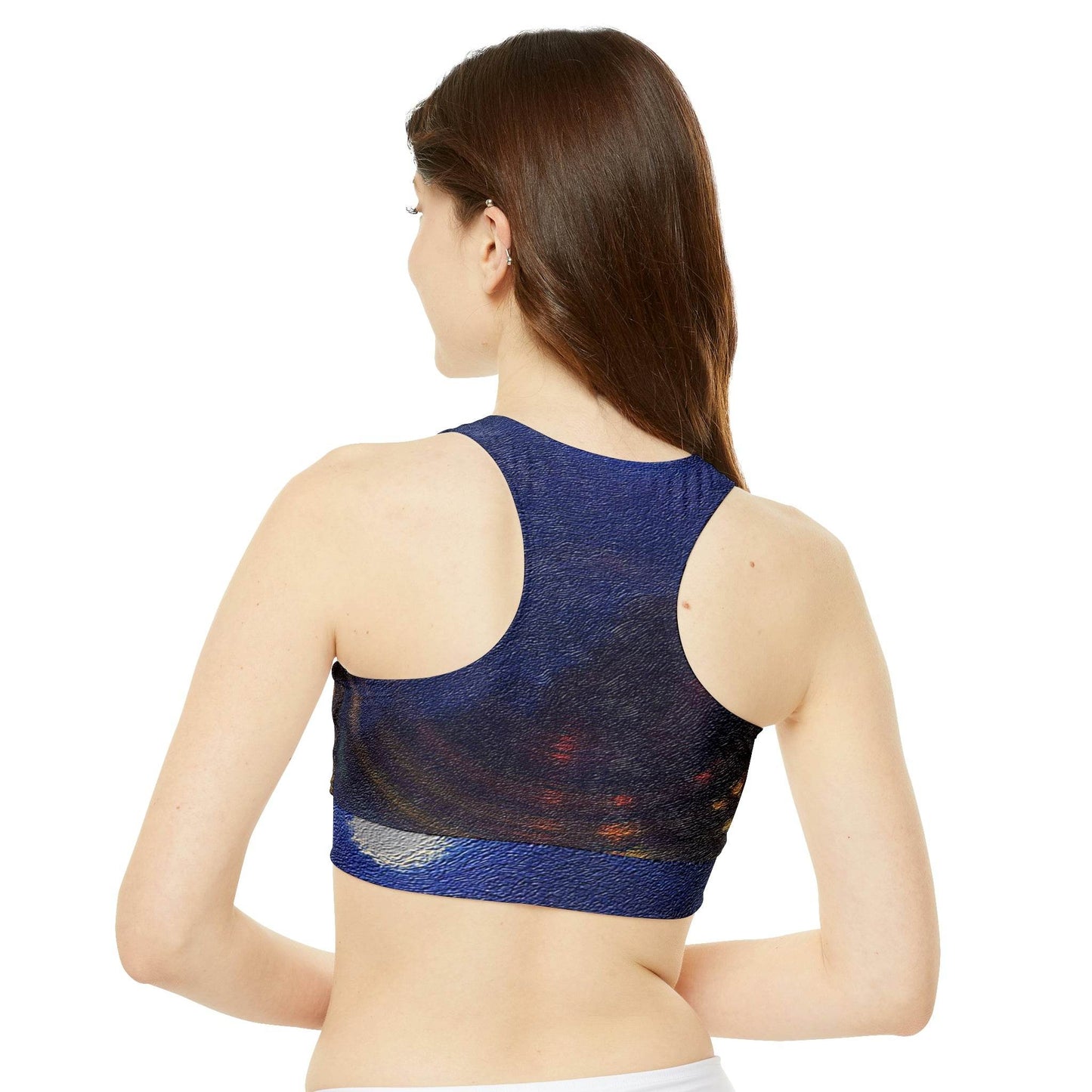 Embossed - High Neck Crop Bikini Top - Concordia Style Boutique