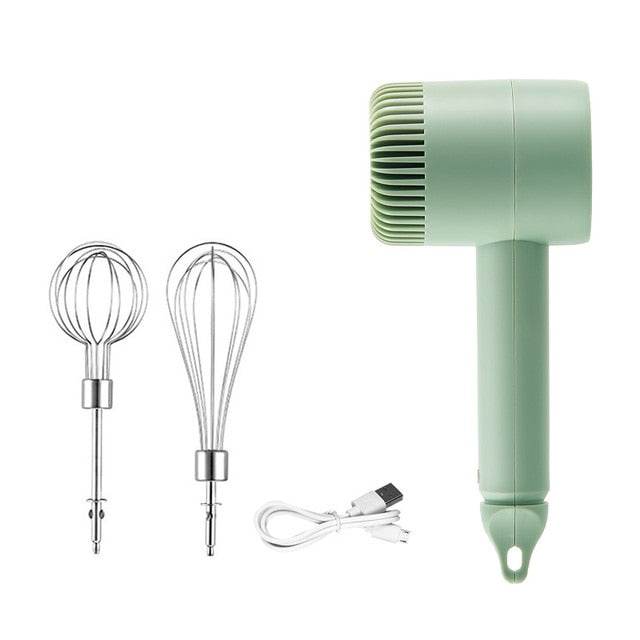 Wireless Portable Electric Food Mixer Hand Blender -3 Speeds - High Power Dough Blender / Egg Beater / Hand Mixer - Concordia Style Boutique