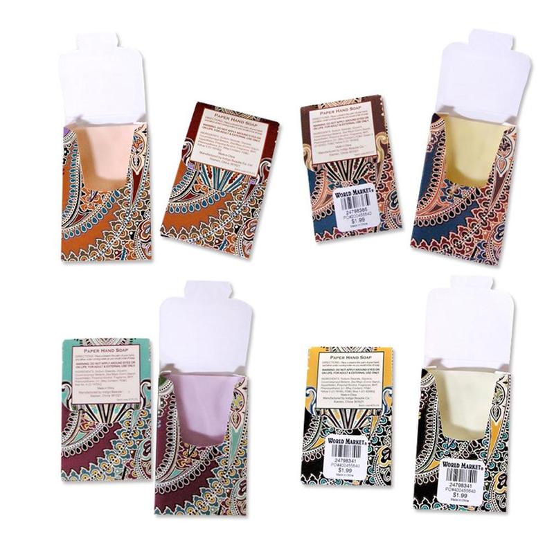 25pcs Travel Soap Paper Portable Outdoor Washing Hand Bath Clean Scented Slice Sheets Mini Paper Soap Random Disposable Soap - Concordia Style Boutique