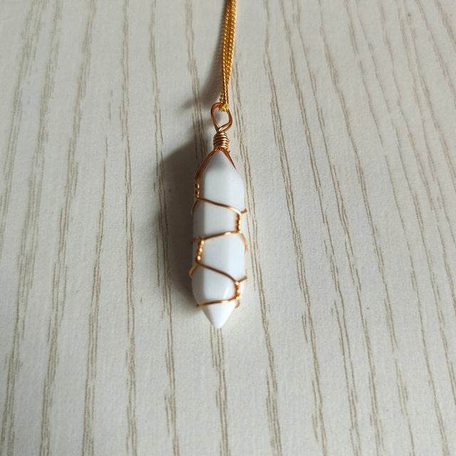 Natural Stone Pendant Necklace - Concordia Style Boutique