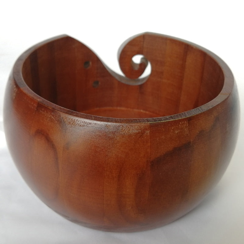 Natural Wooden Yarn Storage Bowl - Concordia Style Boutique