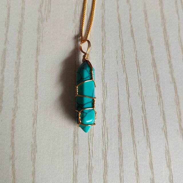 Natural Stone Pendant Necklace - Concordia Style Boutique
