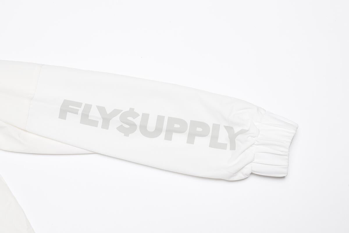 Happy Pockets Windbreaker Zip-Up Jacket (White) - Concordia Style Boutique