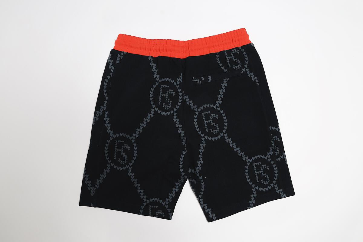 FS Intarsia Hearts Shorts (Black) - Concordia Style Boutique