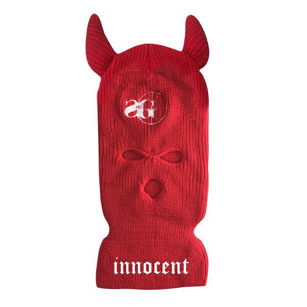 Ski Mask - Innocent (Devil Horns: RED/WHT) - Concordia Style Boutique