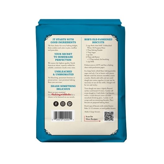 Unbleached White All-Purpose Flour, Organic, Bob's Red Mill - Premium Flour from Country Life Natural Foods - Just $17.95! Shop now at Concordia Style Boutique