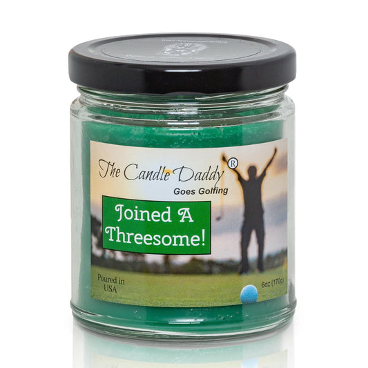 The Candle Daddy Goes Golfing - Joined a Threesome - Fairway Grass Scented 6 Ounce Jar Candle - 40 Hour Burn