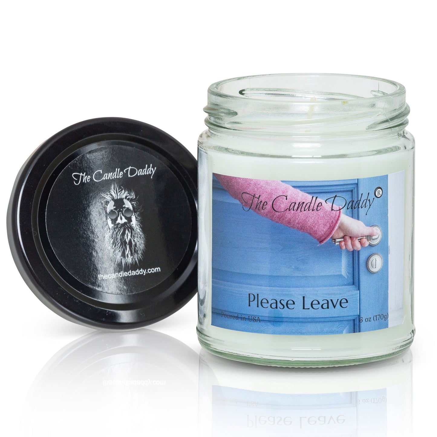 Please Leave... - Last Cup of Coffee Scented 6 Ounce Jar Candle- 40 Hour Burn (color may vary)