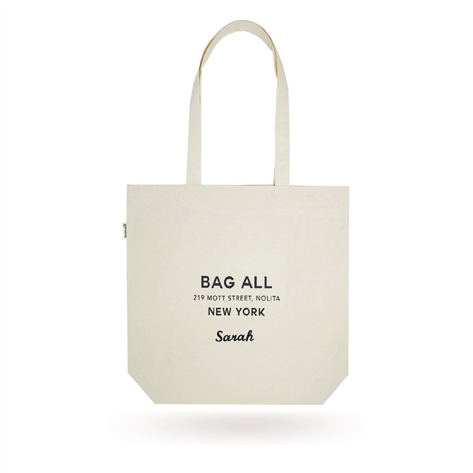New York City Tote with Zipper and Inside Pocket, Cream - Concordia Style Boutique