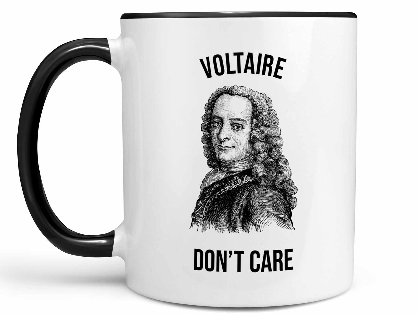 Voltaire Don't Care Coffee Mug