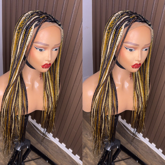 22 inches mix color knotless braided wig