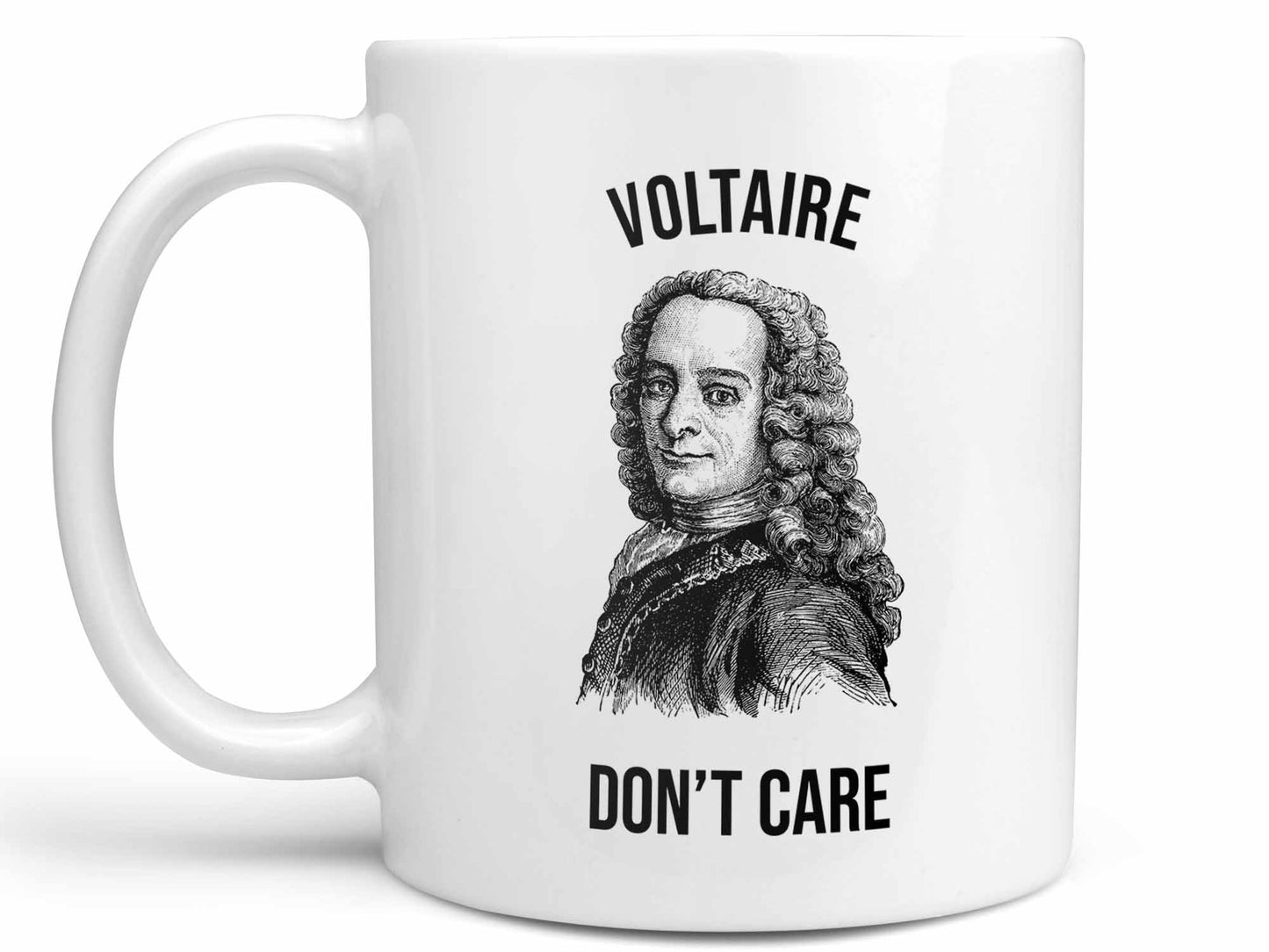 Voltaire Don't Care Coffee Mug
