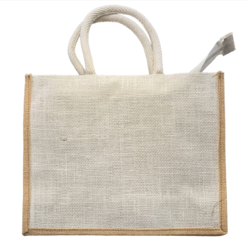 Vintage Style Jute Cotton Pocket Large Tote Shopping BAG Custom made