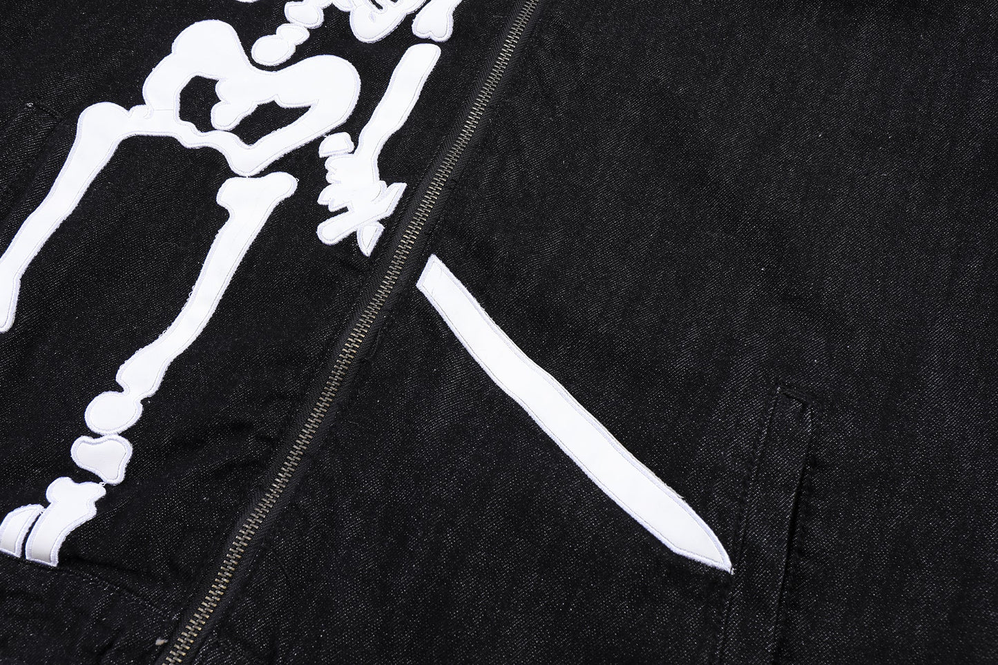 Crying Skeleton Denim Jacket - Concordia Style Boutique