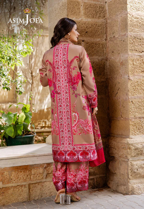 Asim Jofa - AJPB-202 3 Piece Printed Charmeuse Silk