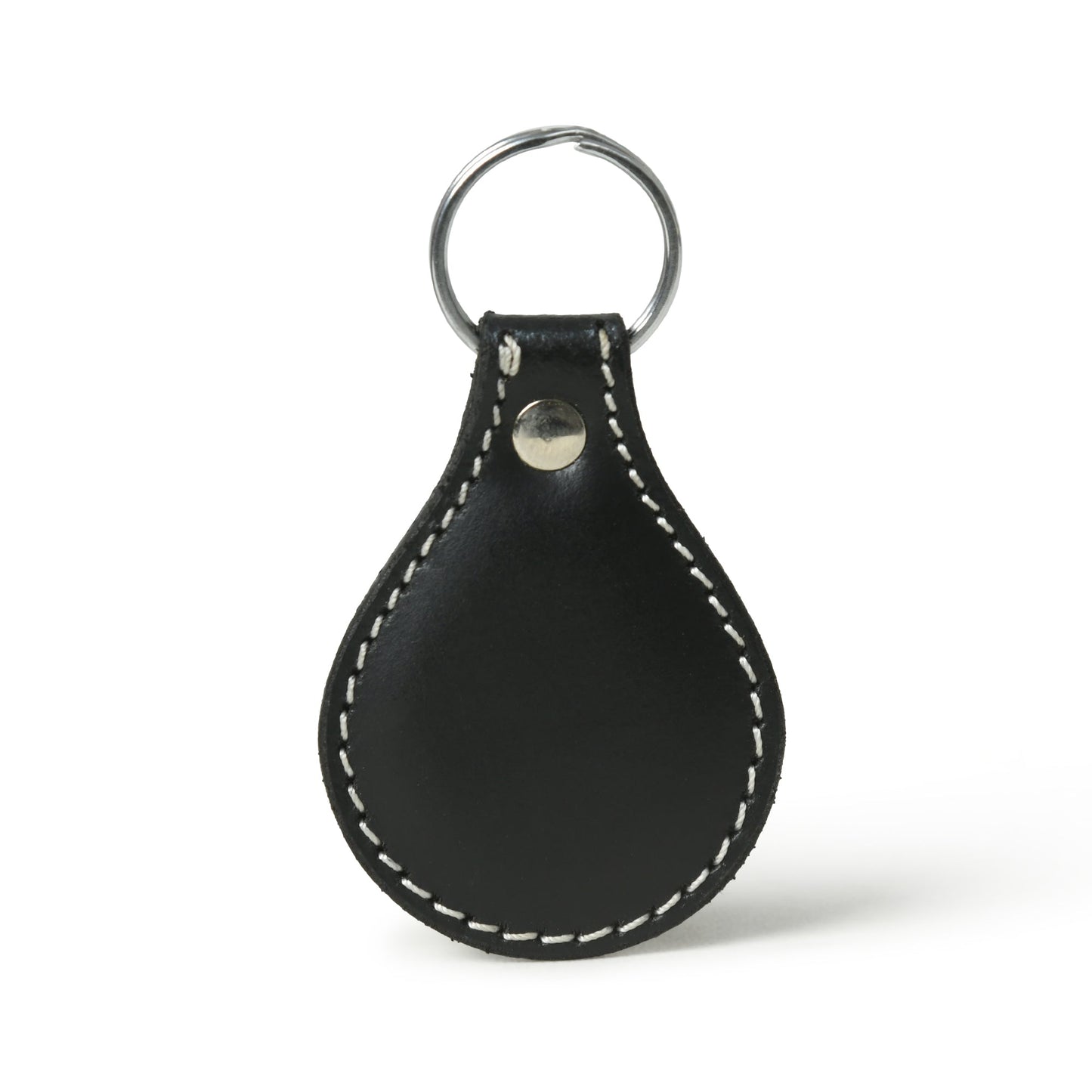 Black Oval Leather Keyring - Concordia Style Boutique