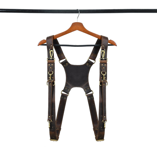 Buffalo Leather Dual Camera Harness - Concordia Style Boutique