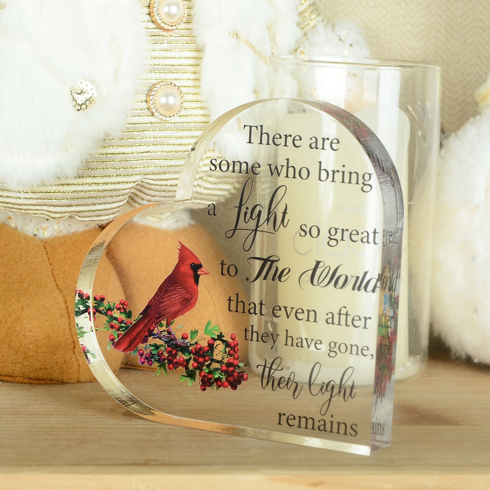 Acrylic Memorial Heart - Bring The Light - Concordia Style Boutique