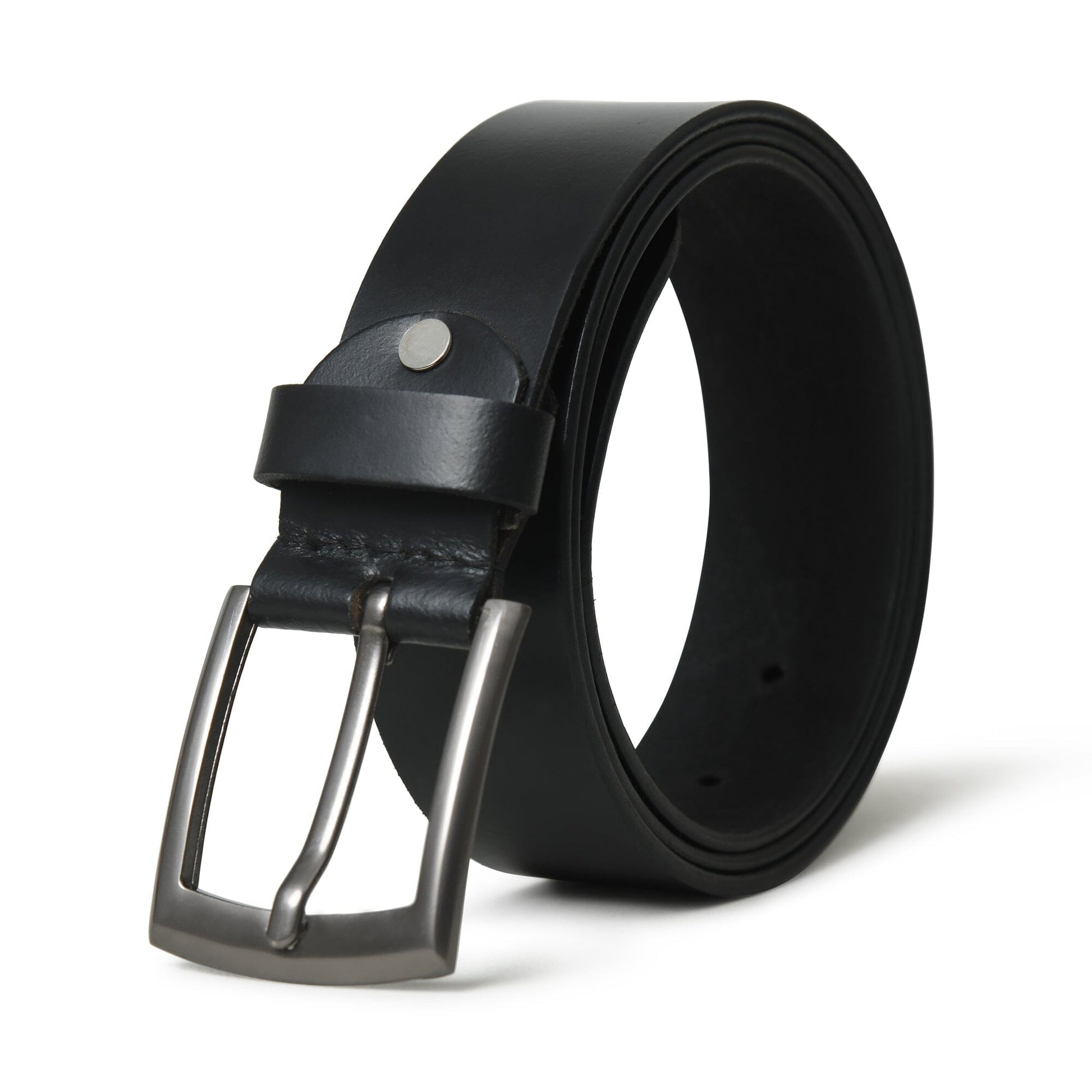 Minimalist Black Leather Belt - Concordia Style Boutique