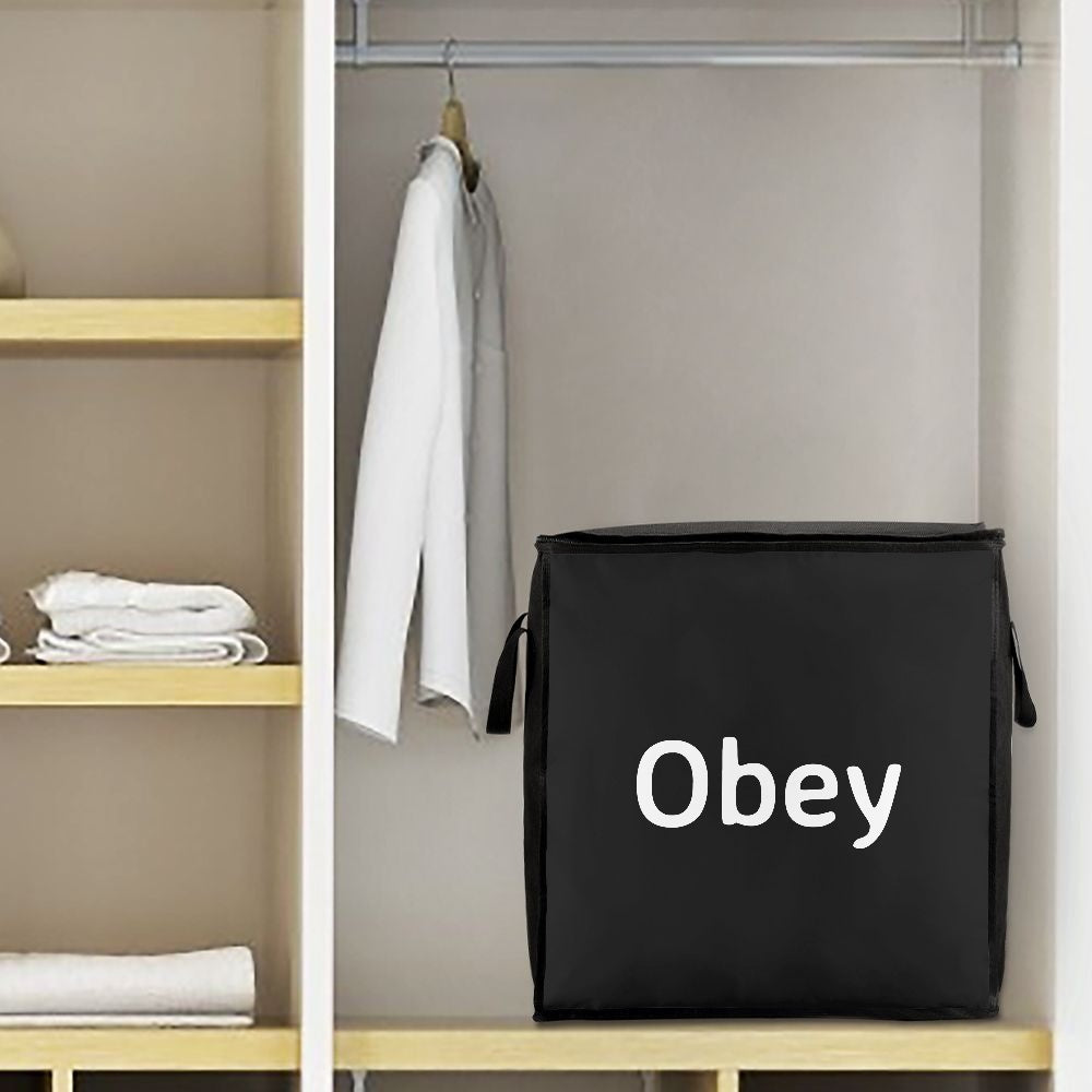 Quilts Storage Bag with Zipper - Obey - Premium quilt storage bag from Concordia Style Boutique - Just $20.50! Shop now at Concordia Style Boutique