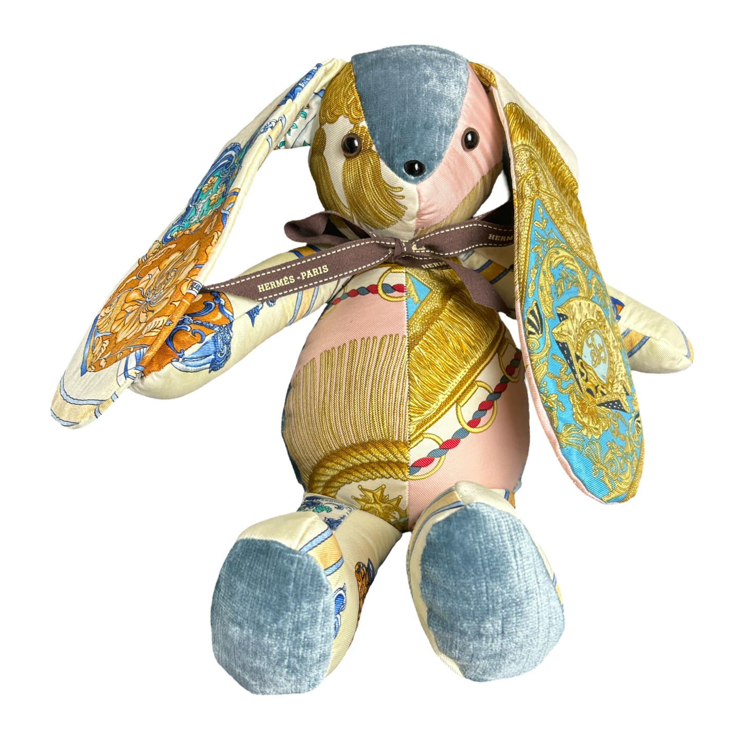 Qu'Importe le Flacon Vintage Silk Scarf Patchwork Bunny