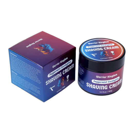 Warrior Kingdom Shaving Cream - Peppermint Eucalyptus for sensitive skin Vegan Paraben free - Concordia Style Boutique