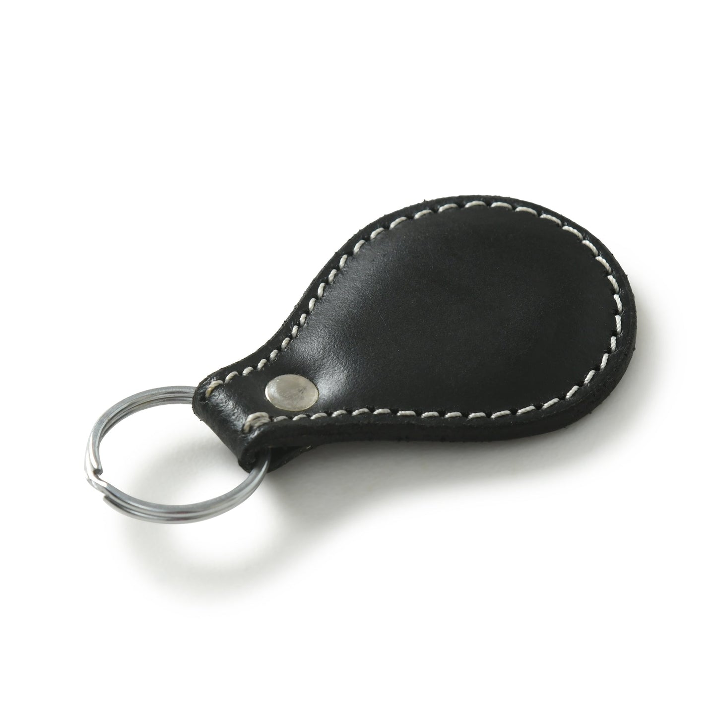 Black Oval Leather Keyring - Concordia Style Boutique