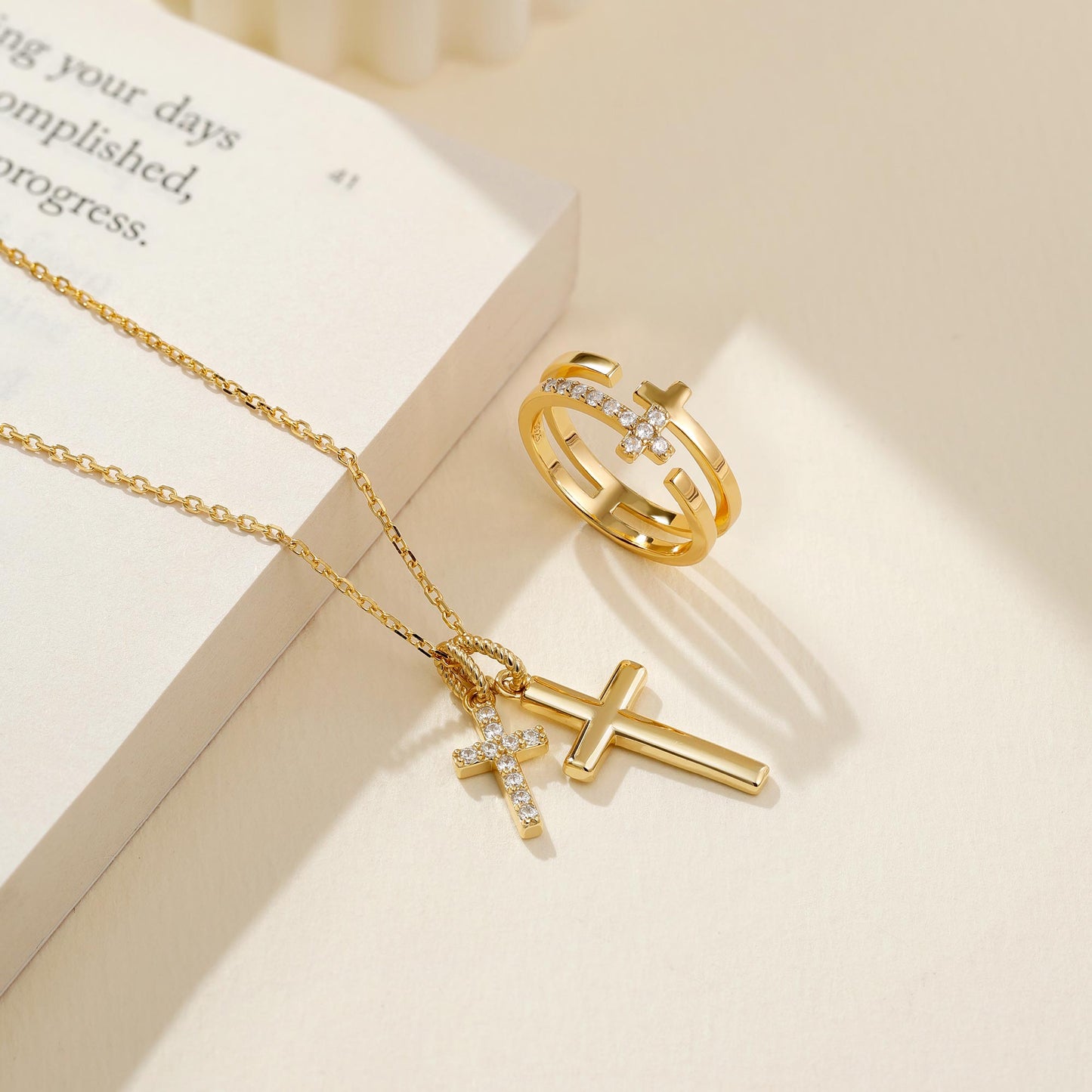 Tiered Cross Ring