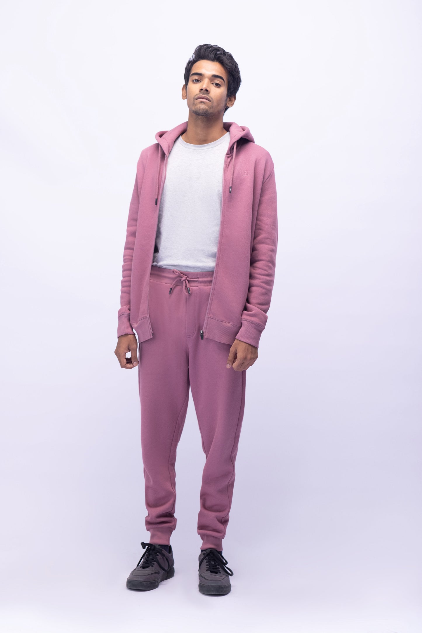 Zipper Hoodie - Mauve Pink - Concordia Style Boutique