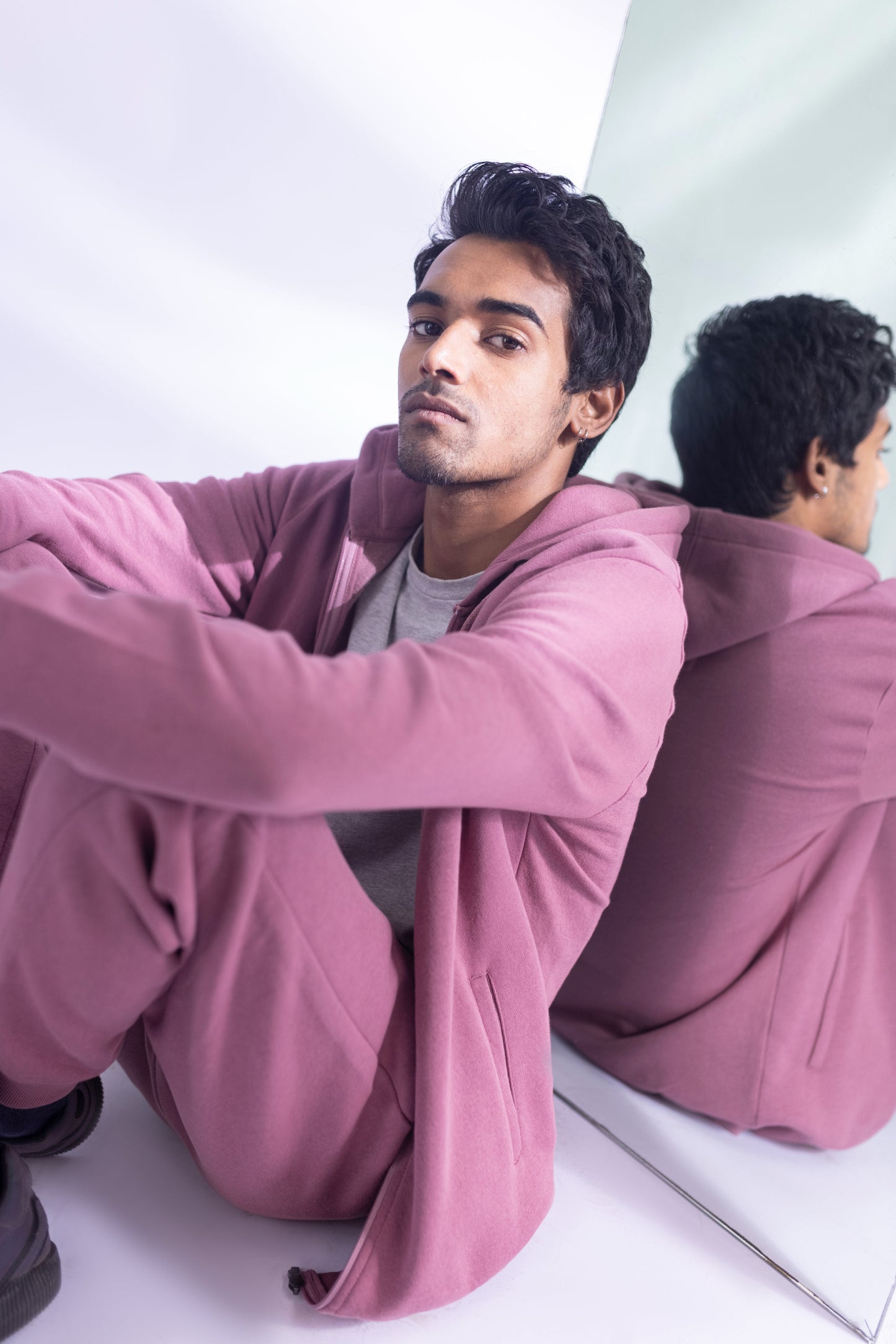 Zipper Hoodie - Mauve Pink - Concordia Style Boutique