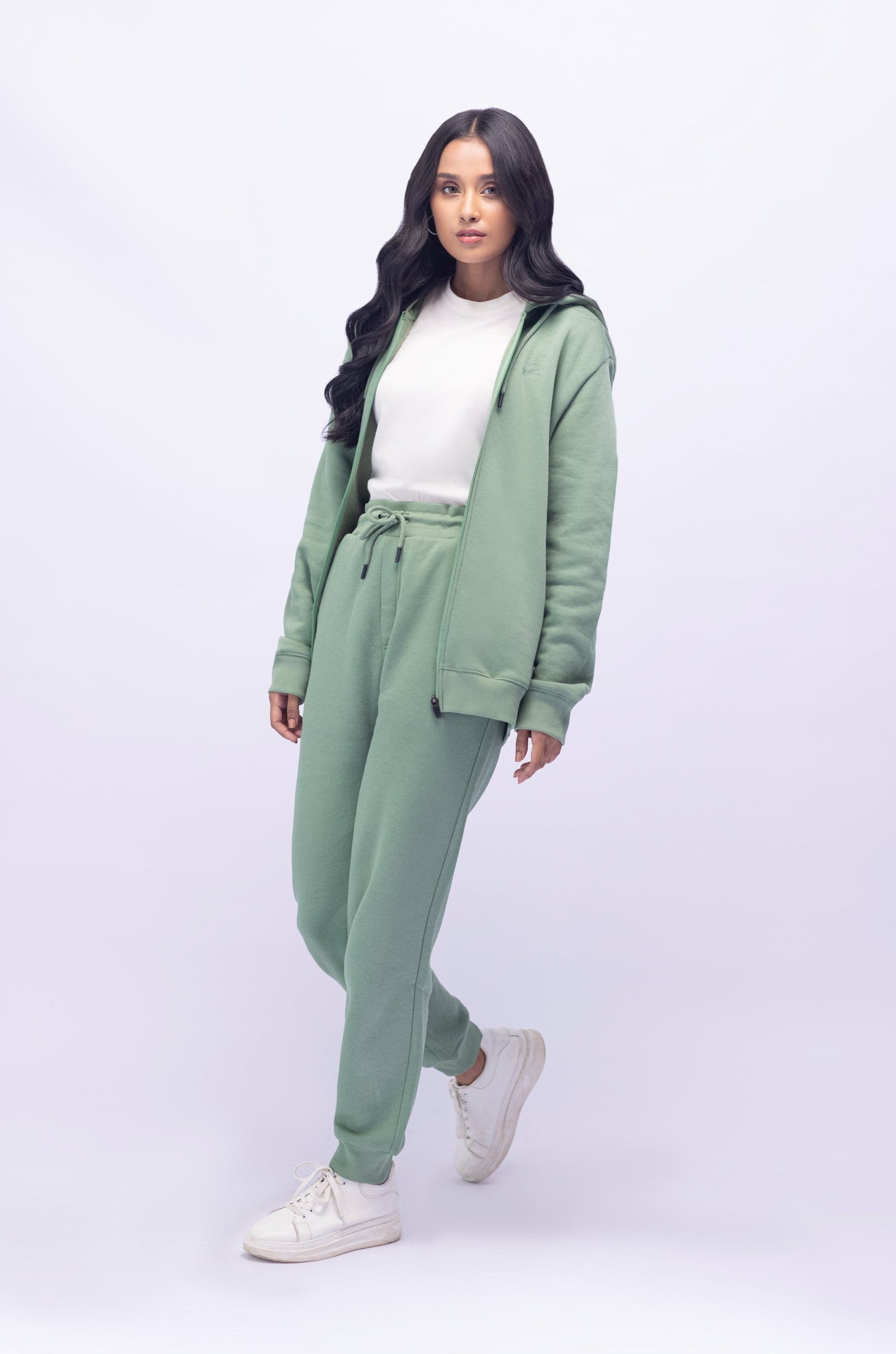 Zipper Hoodie - Sage Green - Concordia Style Boutique