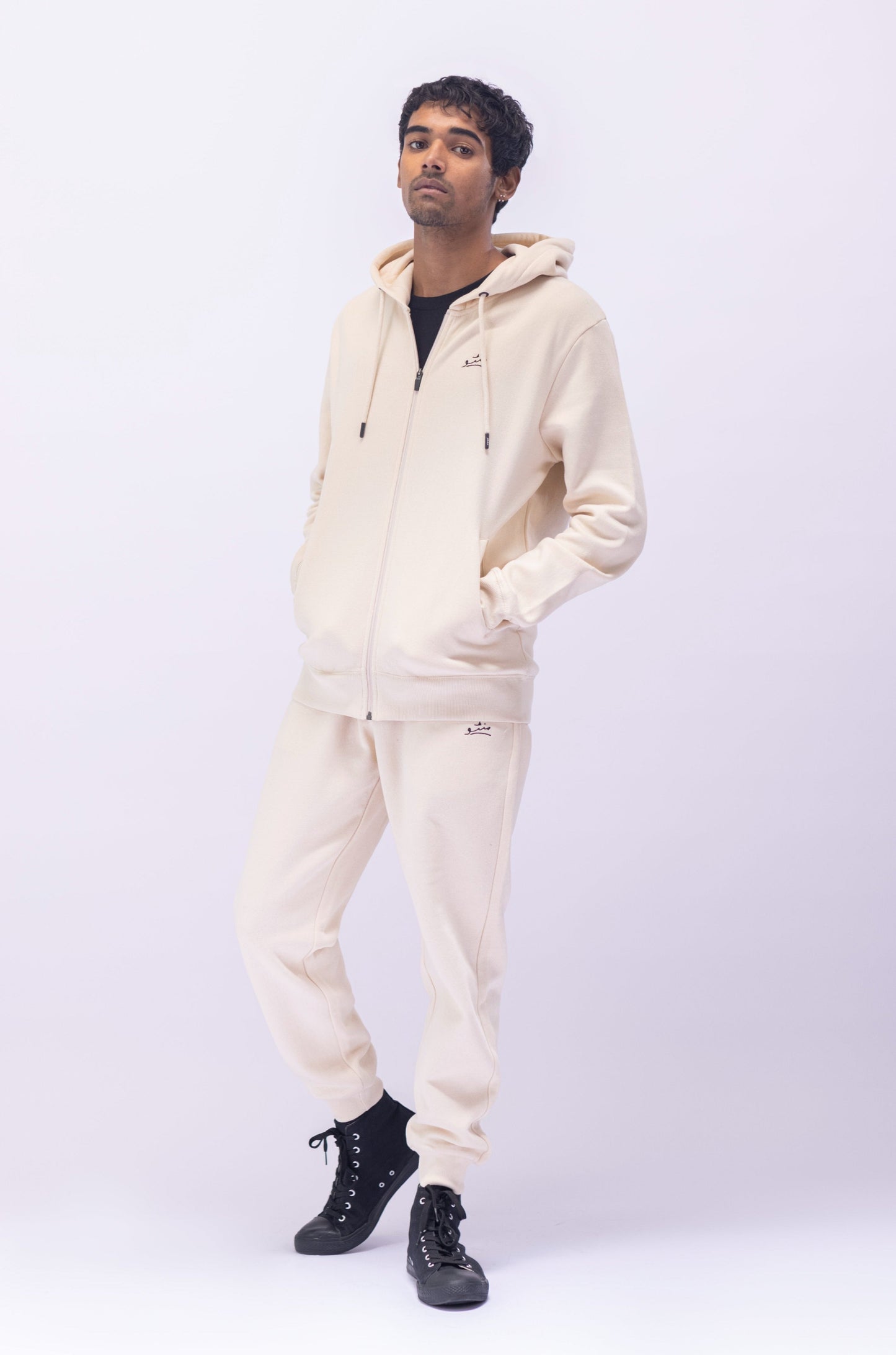 Zipper Hoodie - White Sand - Concordia Style Boutique