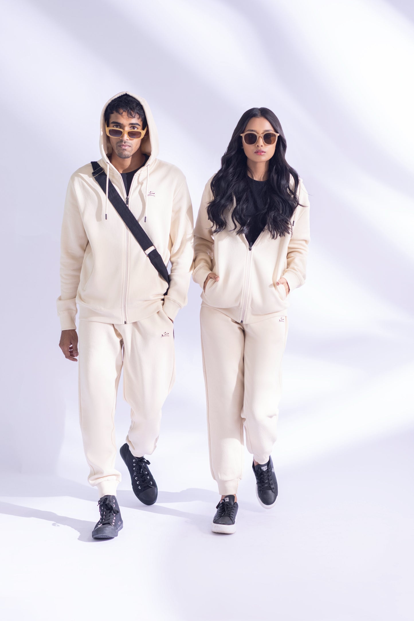 Zipper Hoodie - White Sand - Concordia Style Boutique