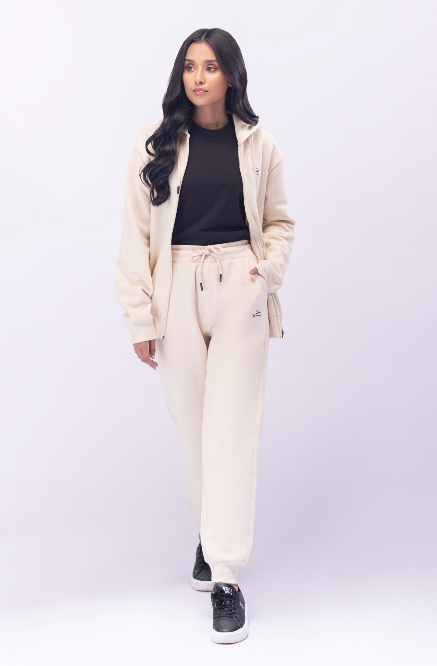 Zipper Hoodie - White Sand - Concordia Style Boutique