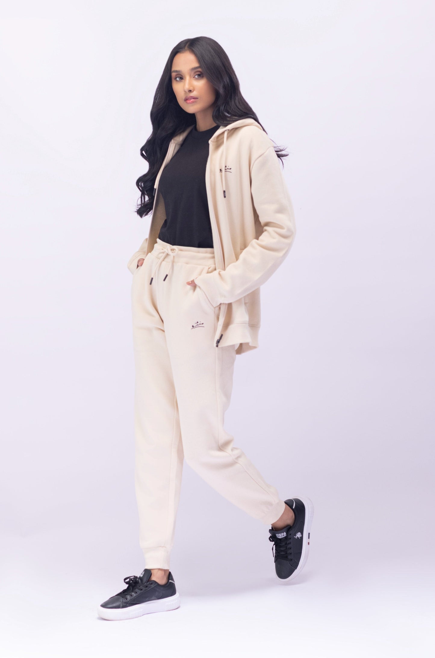 Zipper Hoodie - White Sand - Concordia Style Boutique