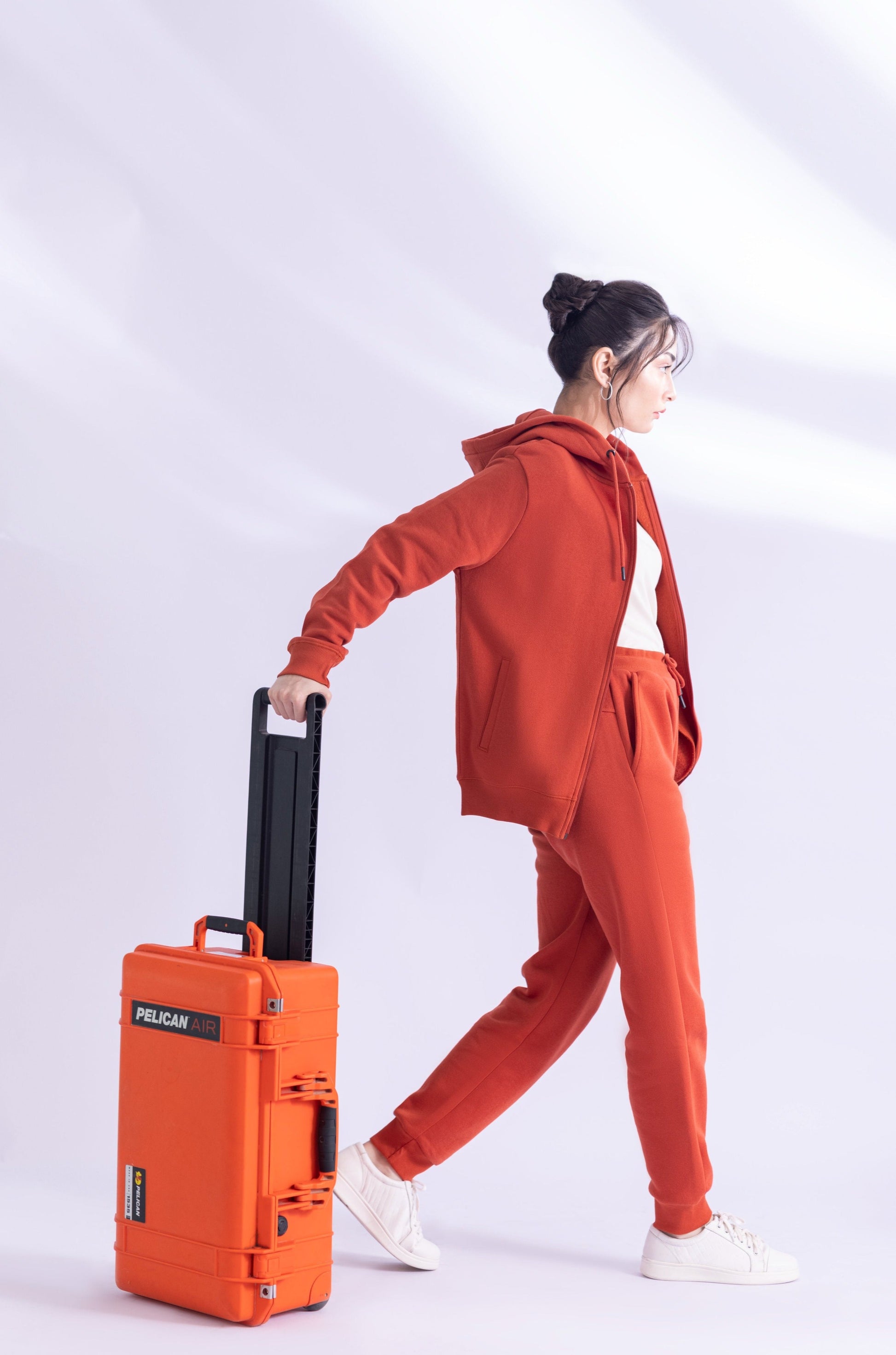 Zipper Hoodie - Rust Orange - Concordia Style Boutique