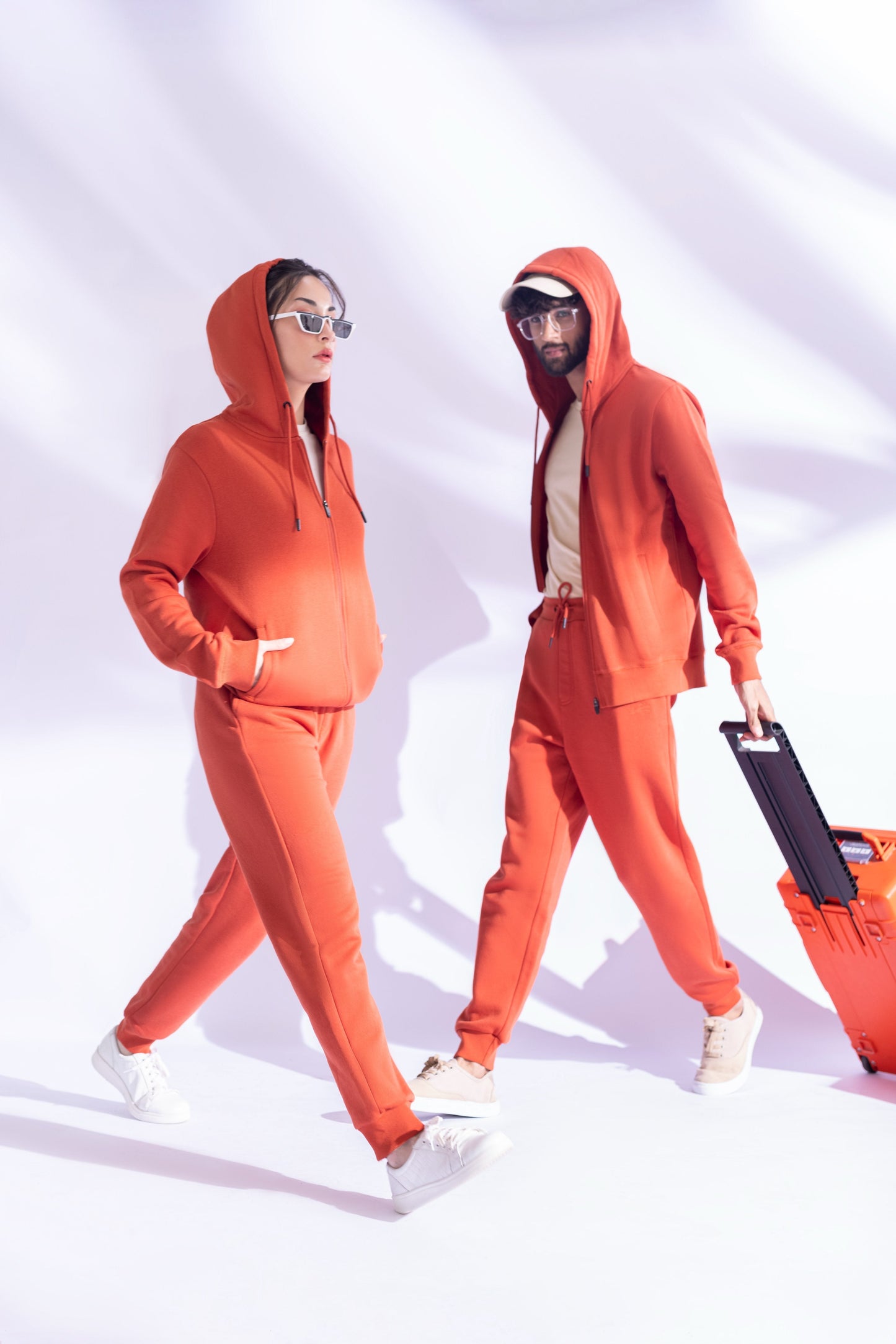 Zipper Hoodie - Rust Orange - Concordia Style Boutique