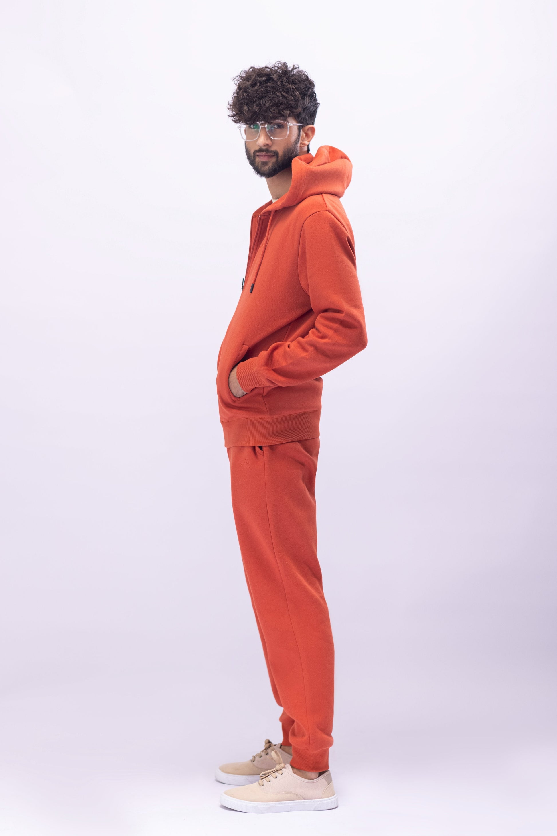 Zipper Hoodie - Rust Orange - Concordia Style Boutique