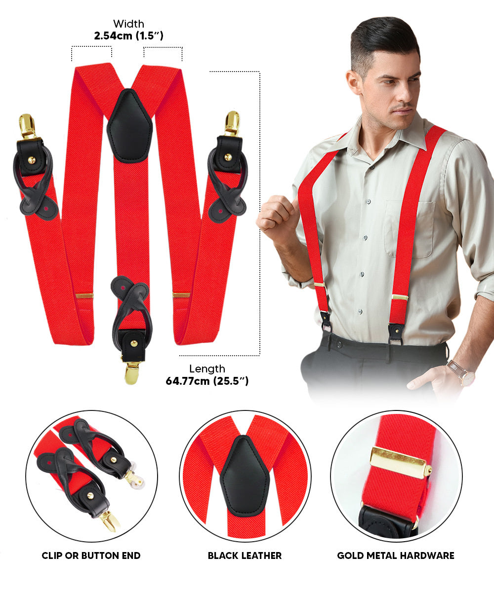 Vittorio Farina Men's Convertible Suspender in Gift Box: 70% Polyester & 30% Elastomer - Concordia Style Boutique