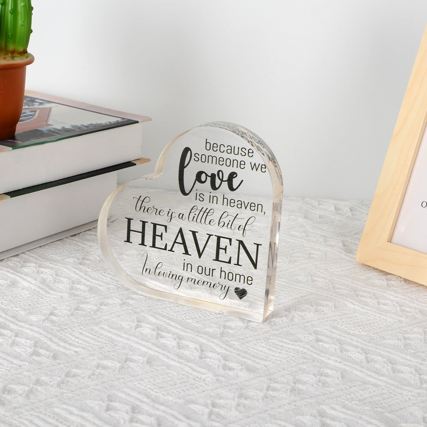 Acrylic Memorial Heart - Heaven In Our Home - Concordia Style Boutique