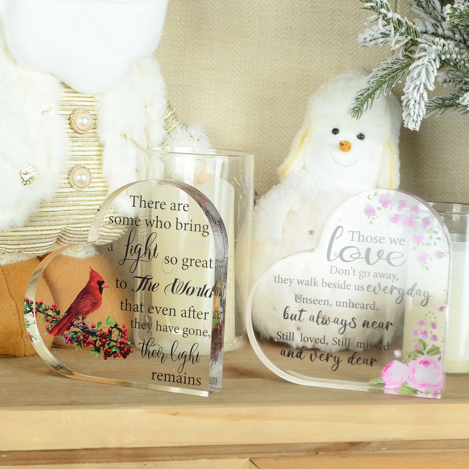 Acrylic Memorial Heart - Bring The Light - Concordia Style Boutique