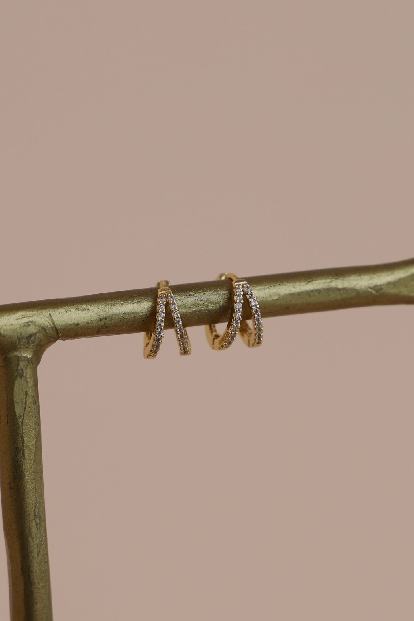 DOUBLE CZ HUGGIE HOOPS - Concordia Style Boutique