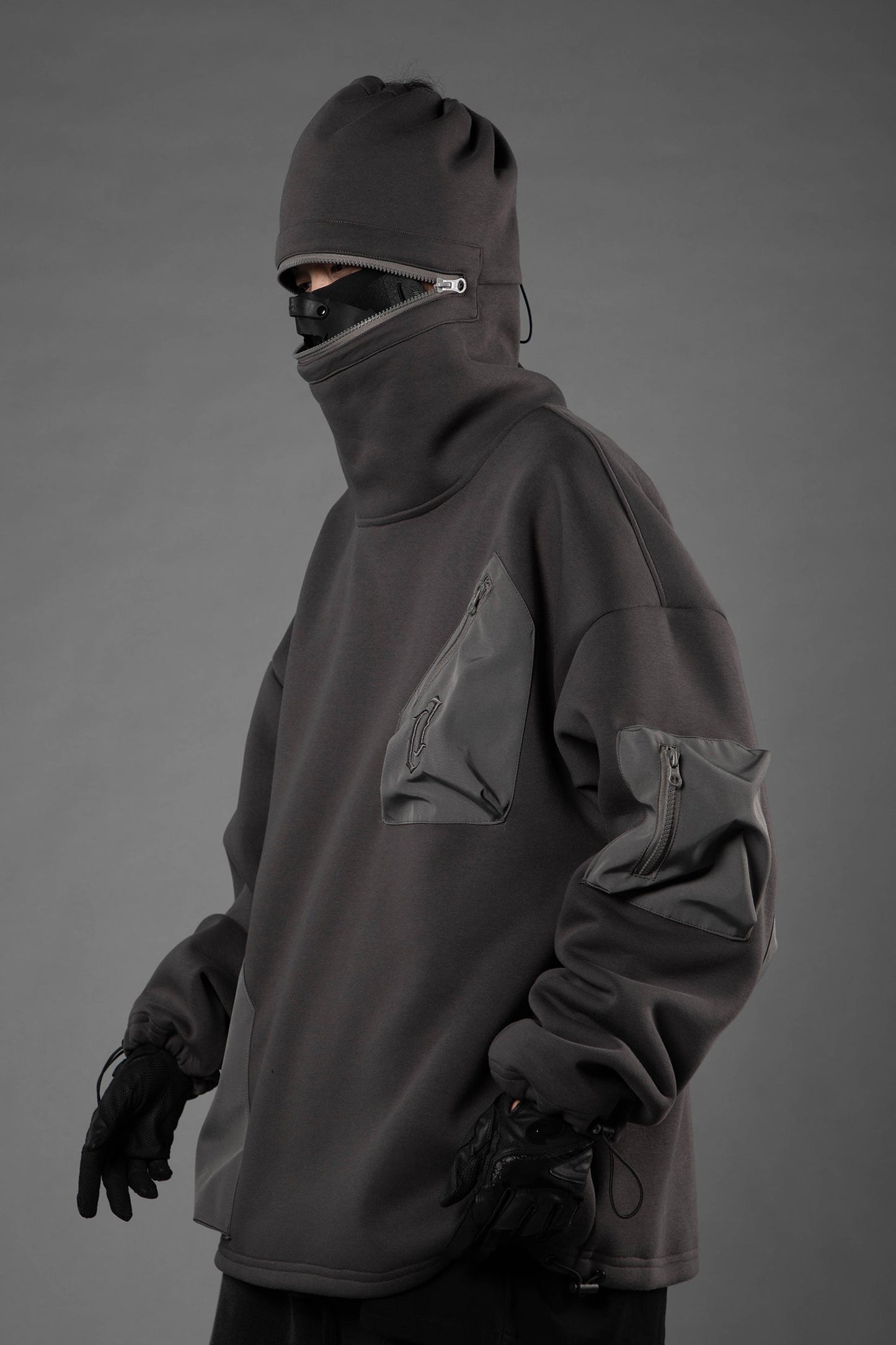 HiH33 Grey Utility Hoodie - Concordia Style Boutique