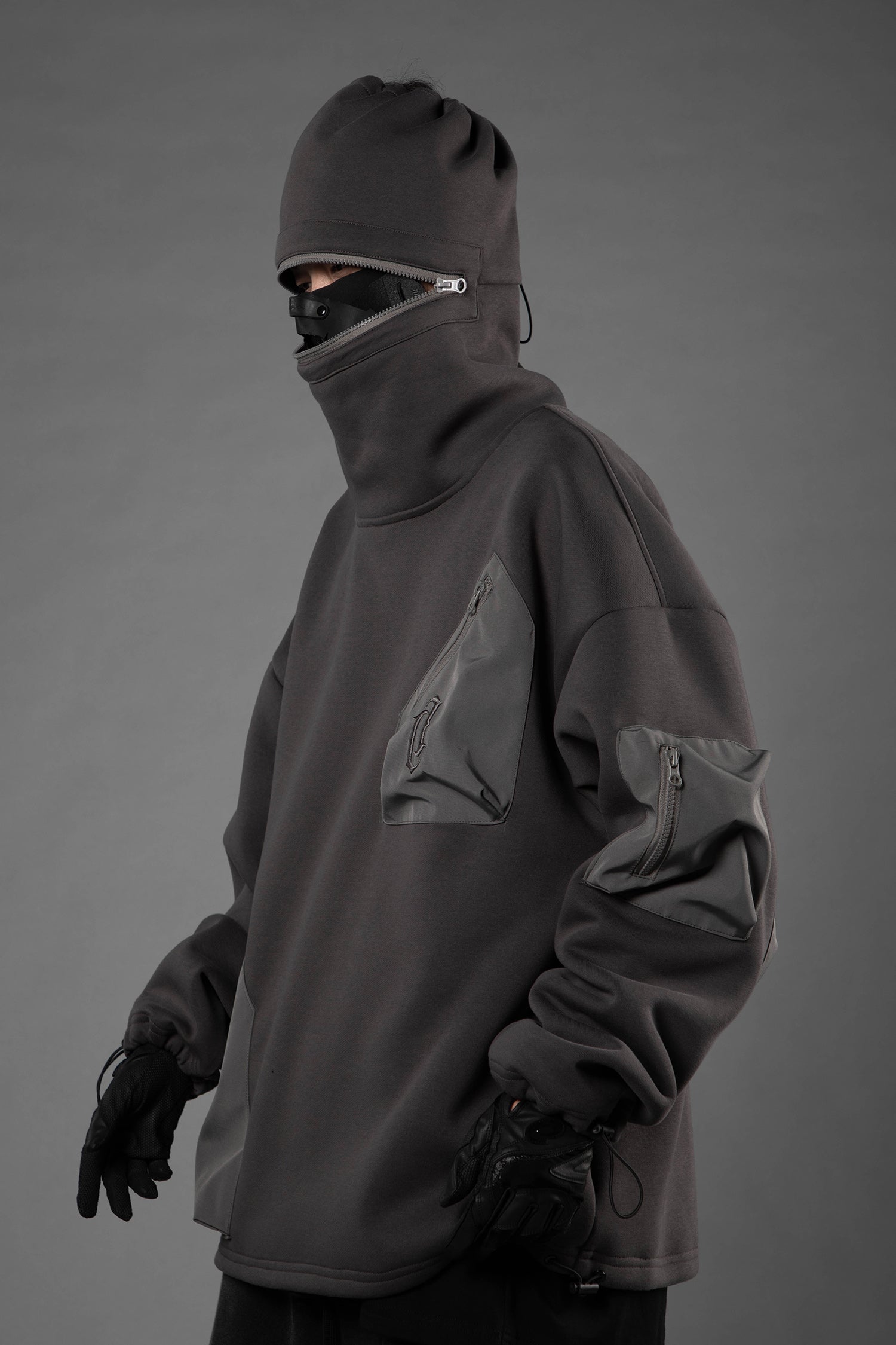 HiH33 Grey Utility Hoodie - Concordia Style Boutique