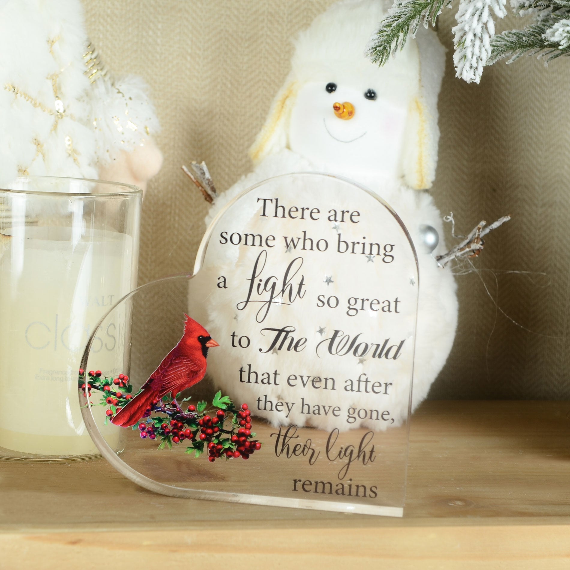 Acrylic Memorial Heart - Bring The Light - Concordia Style Boutique