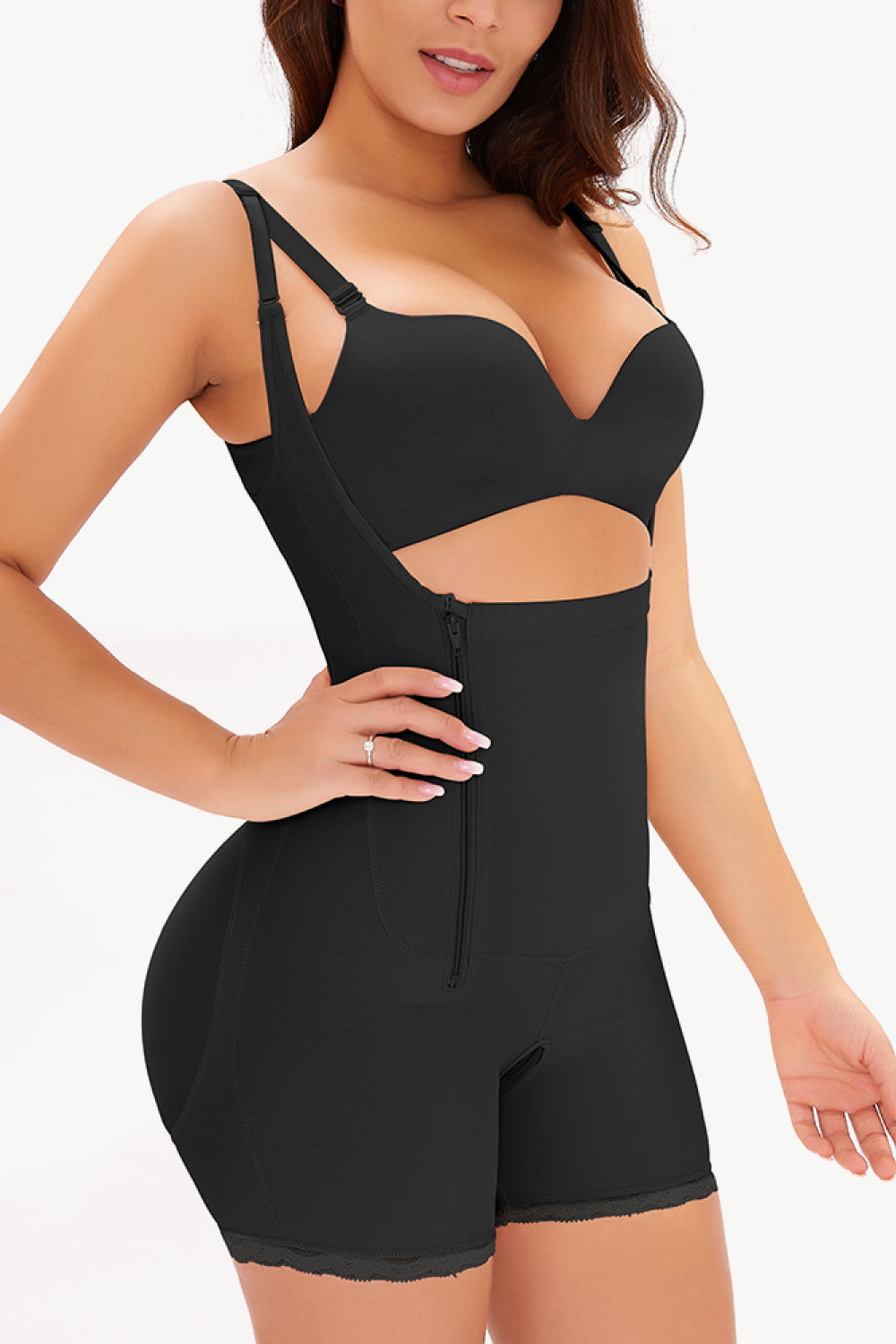 Full Size Side Zipper Under-Bust Shaping Bodysuit - Premium Bodysuit from Concordia Style Boutique - Just $34.10! Shop now at Concordia Style Boutique