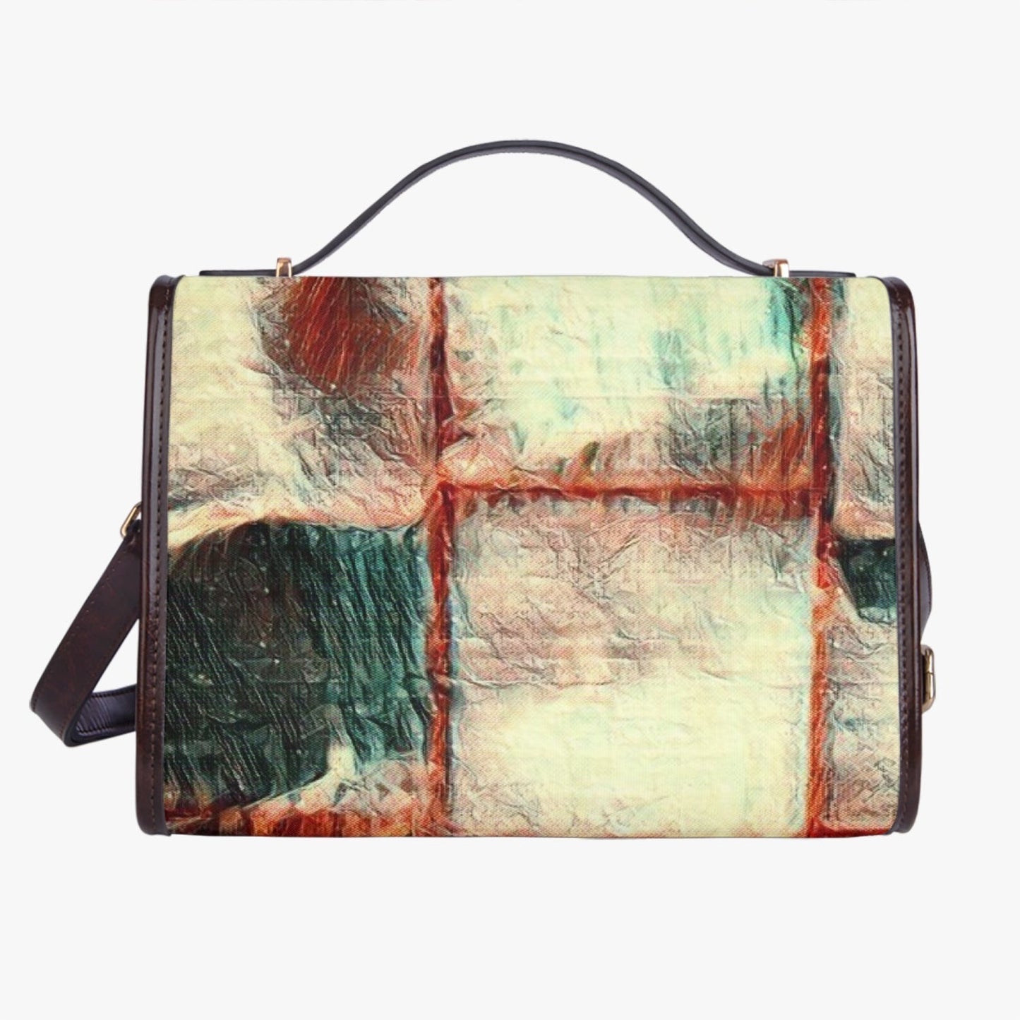 Leather Flap Satchel Bag - "Square Dance" - Premium satchel bag from Concordia Style Boutique - Just $29.75! Shop now at Concordia Style Boutique