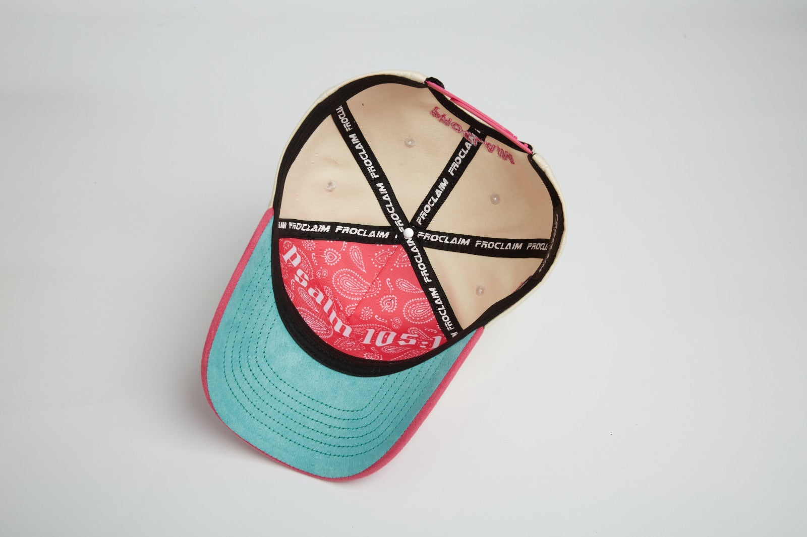 God’s Work- Signature Series Suede Hot Pink & Teal Snap-Back - Concordia Style Boutique