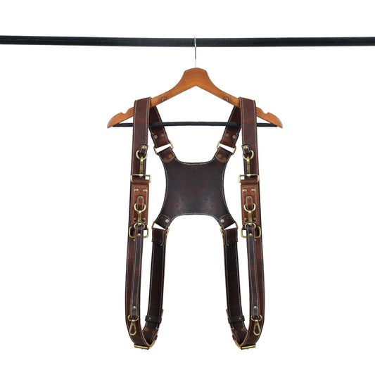 Goat Leather Dual Camera Harness - Concordia Style Boutique