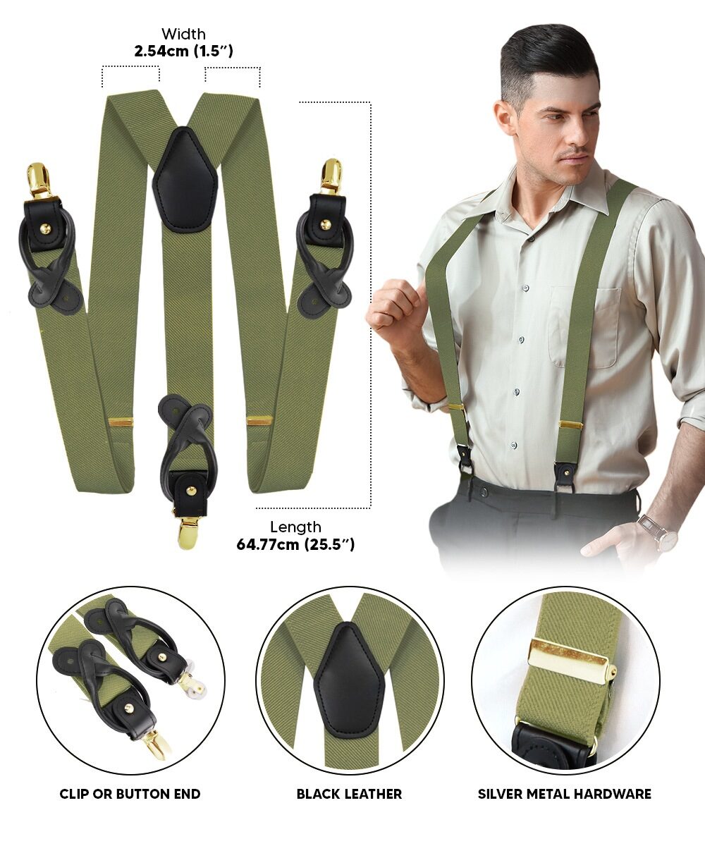 Vittorio Farina Men's Convertible Suspender in Gift Box: 70% Polyester & 30% Elastomer - Concordia Style Boutique